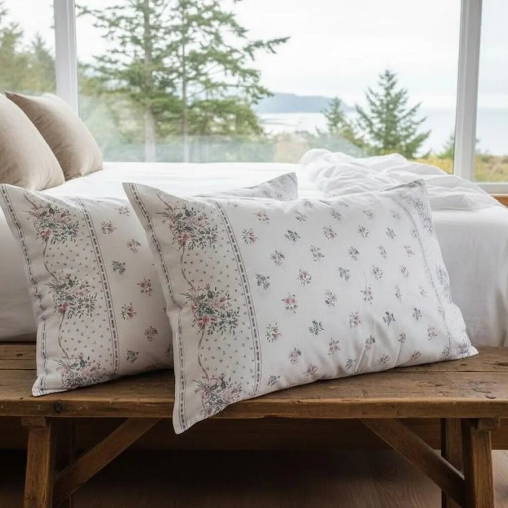 Pair of Vintage Floral Pillowcases